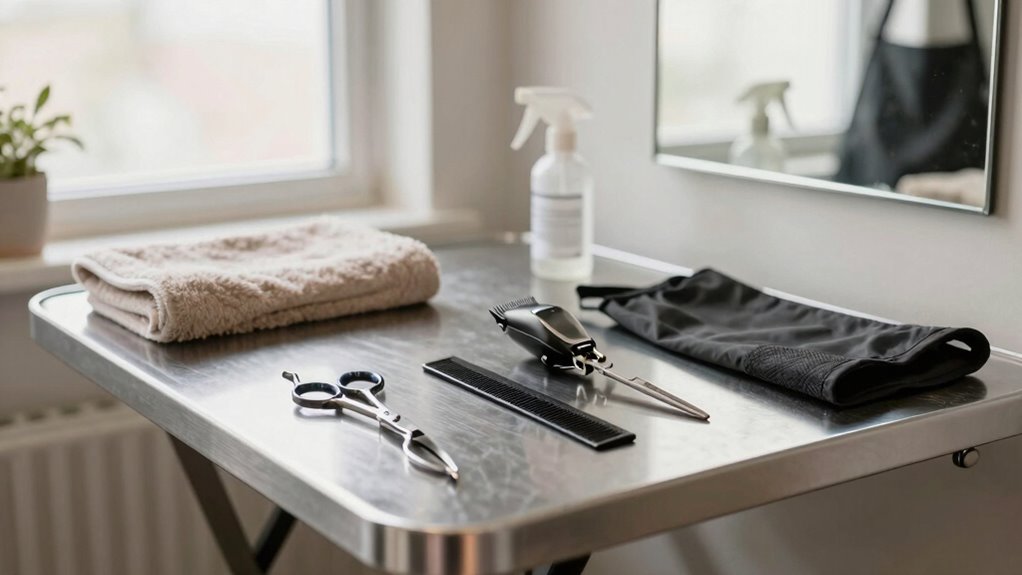 organized pet grooming routine