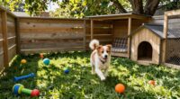 outdoor dog enclosure enrichment