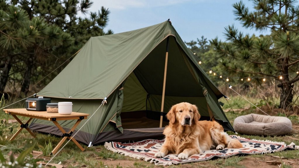 pet safe tent arrangement