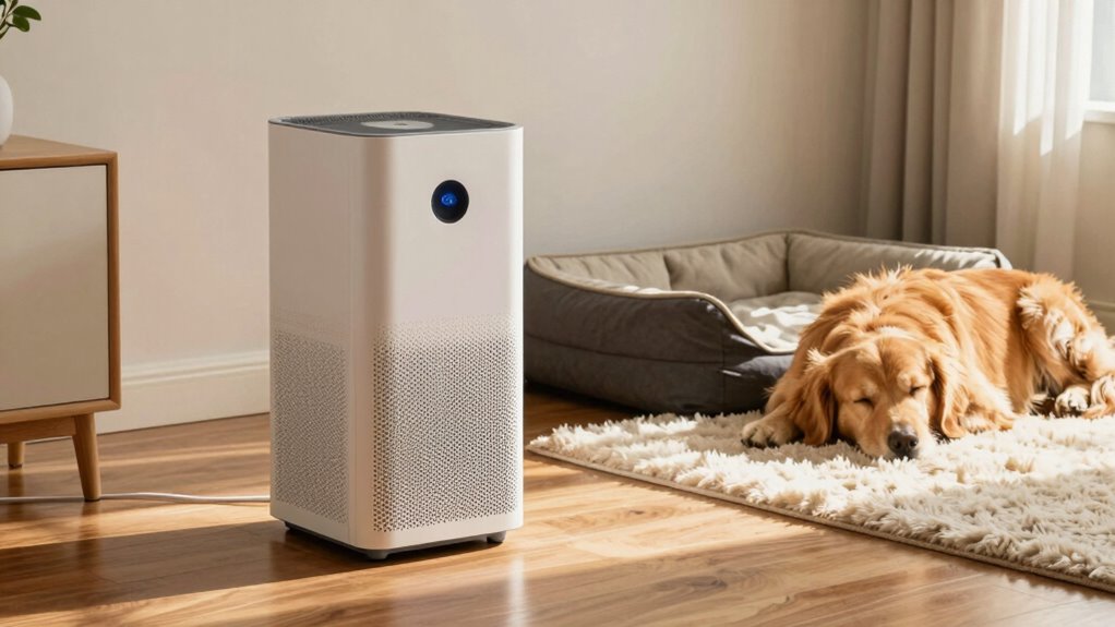 place purifier near pet bed