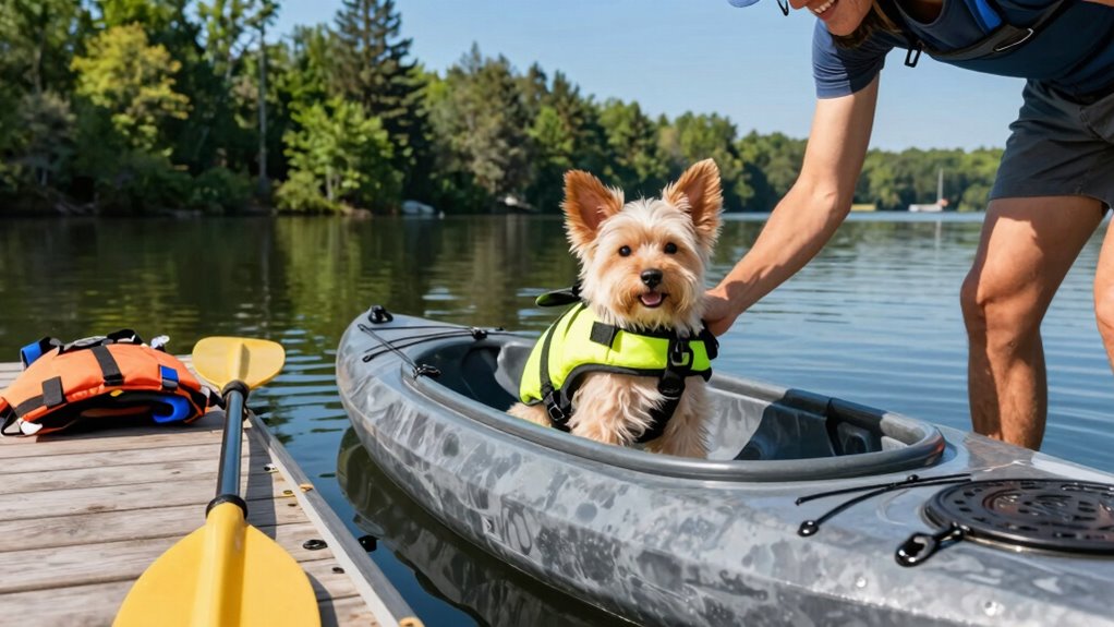 prepping dogs for safe kayaking