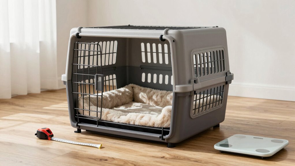 proper crate size ensures comfort