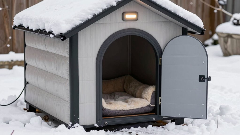 safe heated dog house features