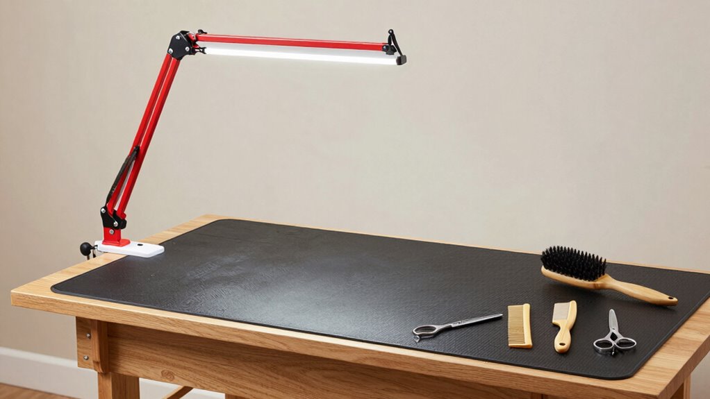 secure non slip grooming surface