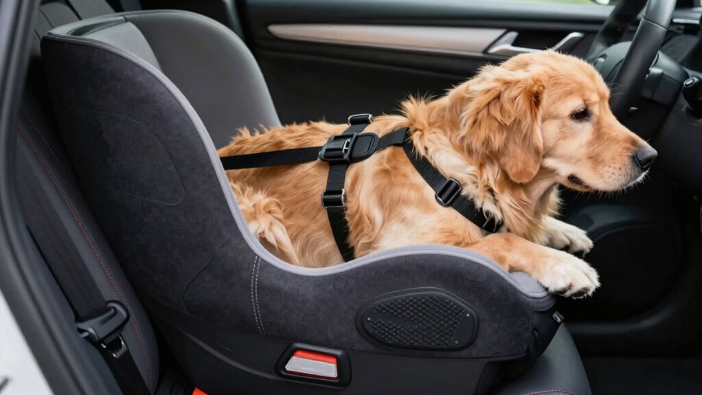 securely install dog car seat