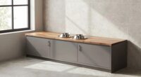 dog feeding stations with storage