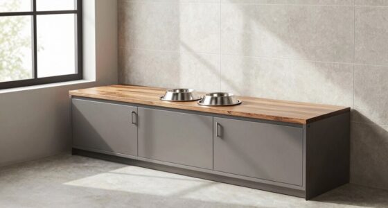 dog feeding stations with storage