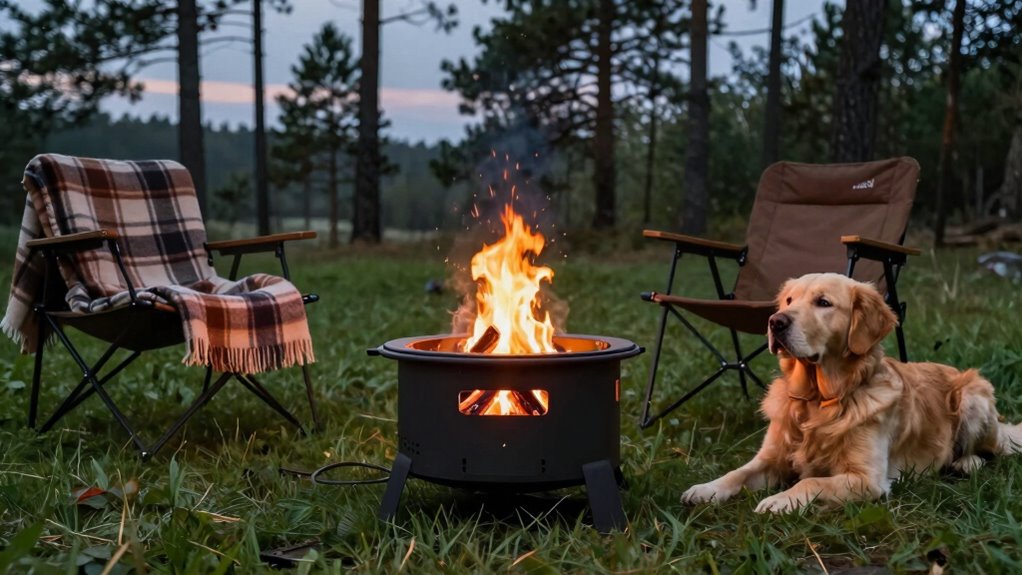 dog friendly camping fire pits