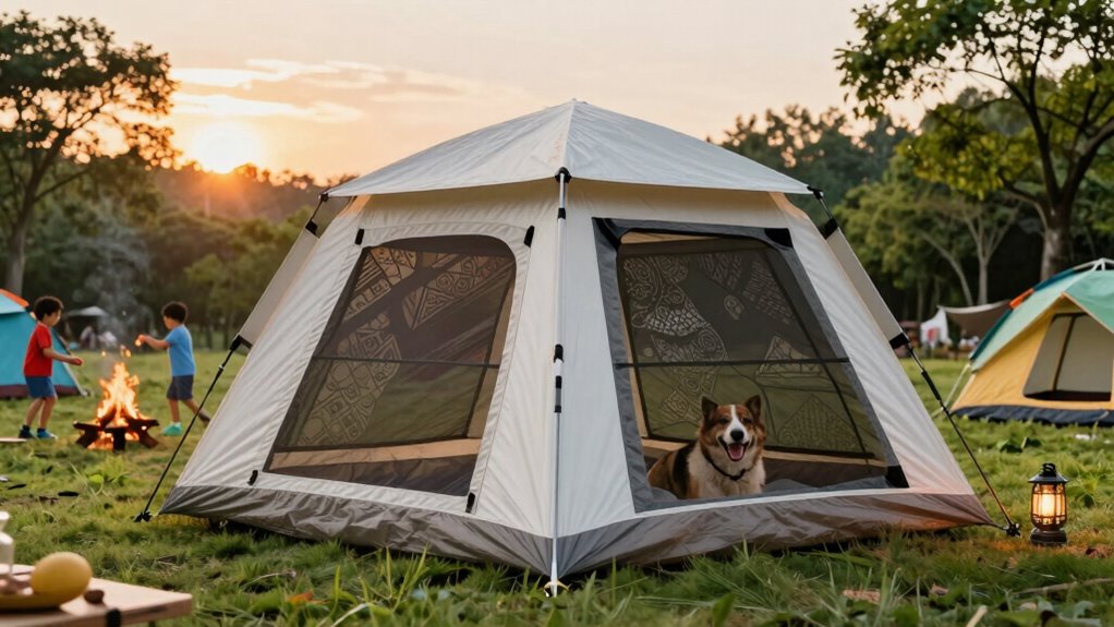 family camping tents with screened dog rooms