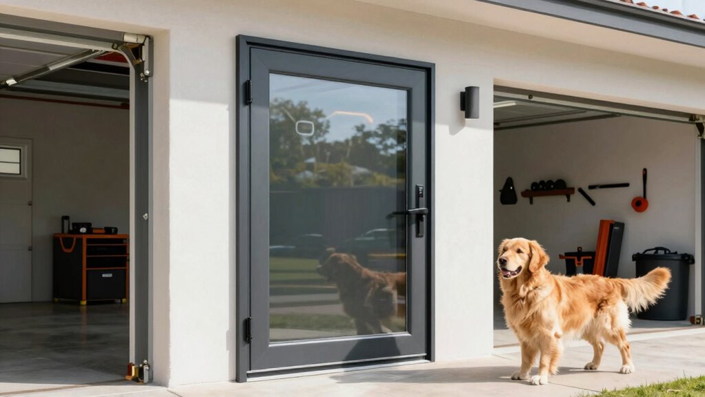 garage dog door options