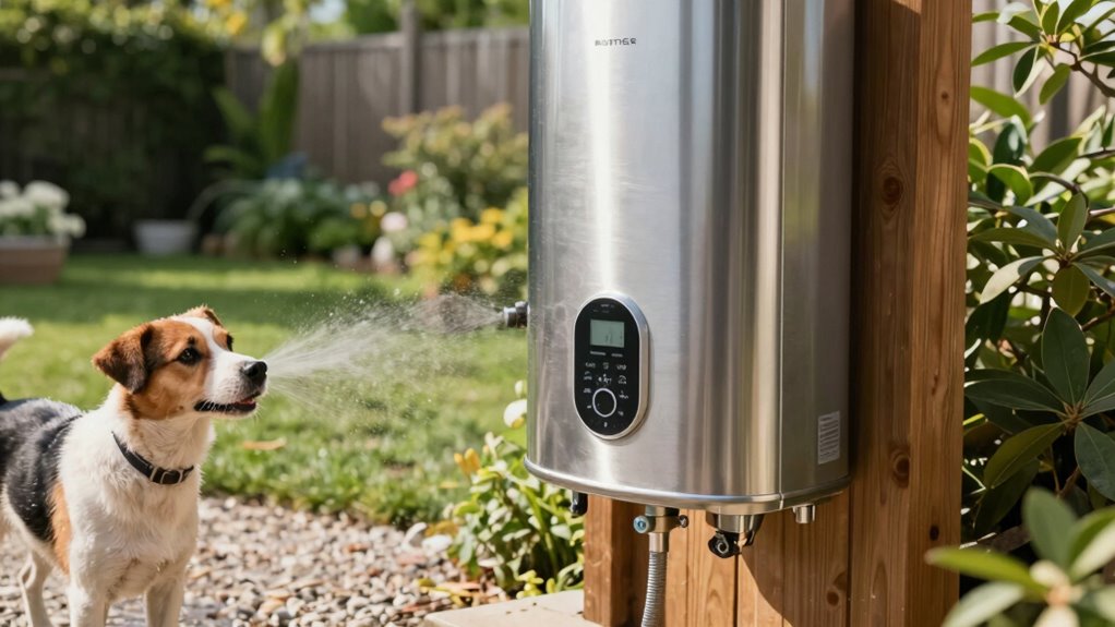 outdoor dog wash heater considerations