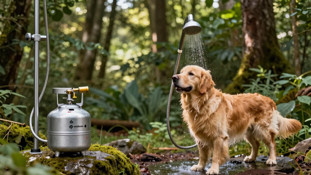 portable safe efficient shower