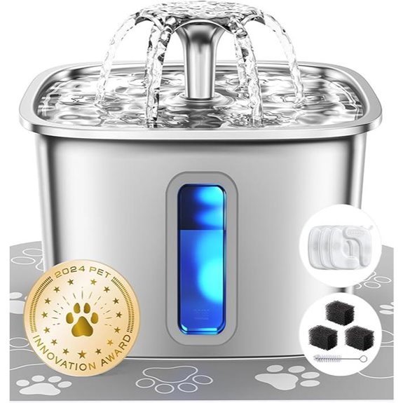 stainless steel pet fountain