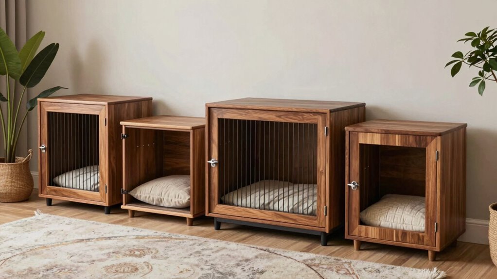 stylish living room dog crates
