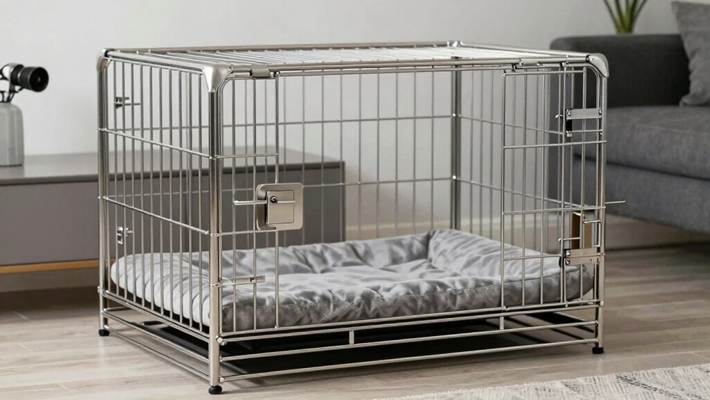 top stainless steel dog crates