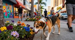 city dog walk enrichment