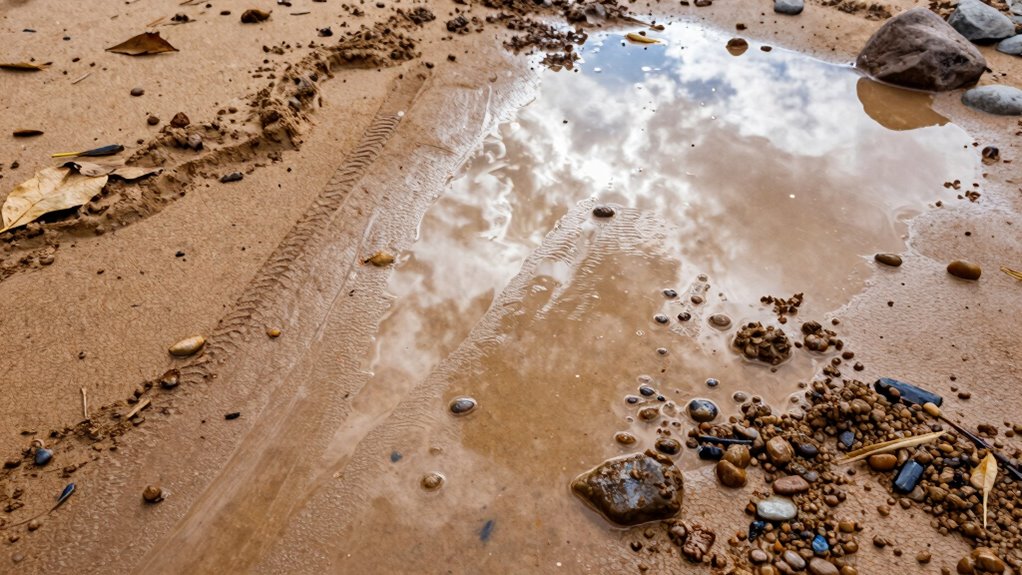 cleaning muddy sandy rain