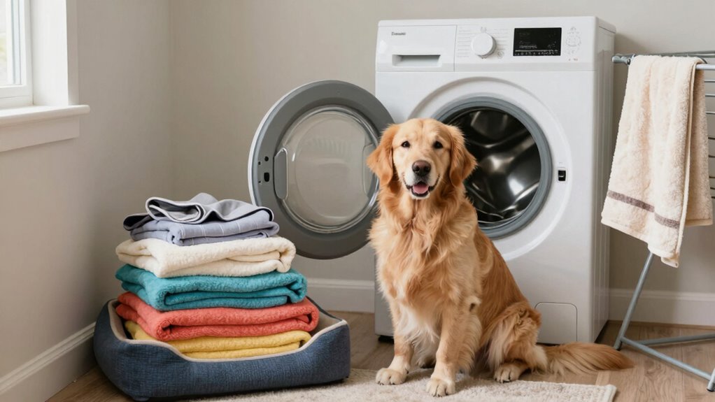 consistent dog laundry routine