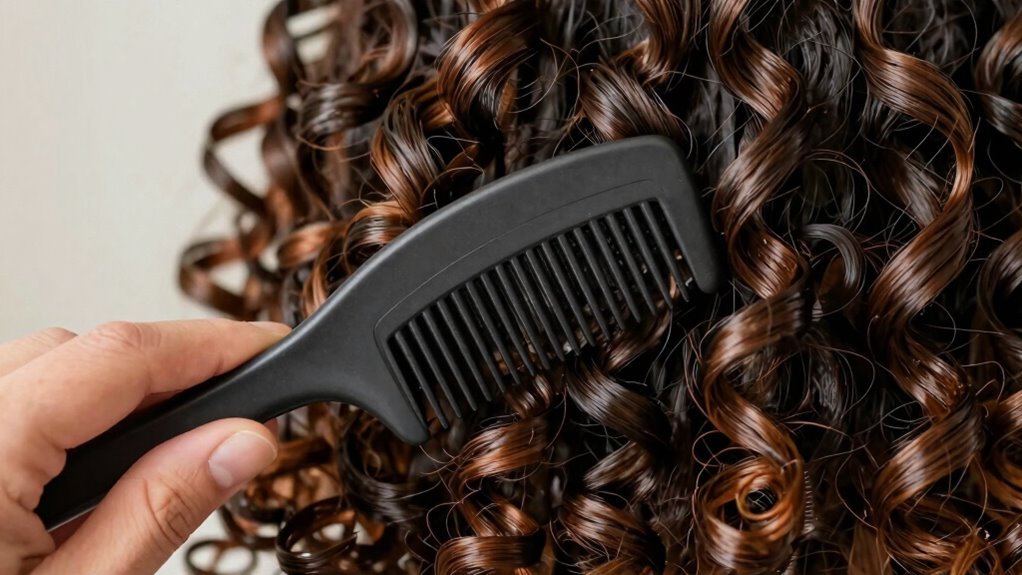 curly hair requires special brushing