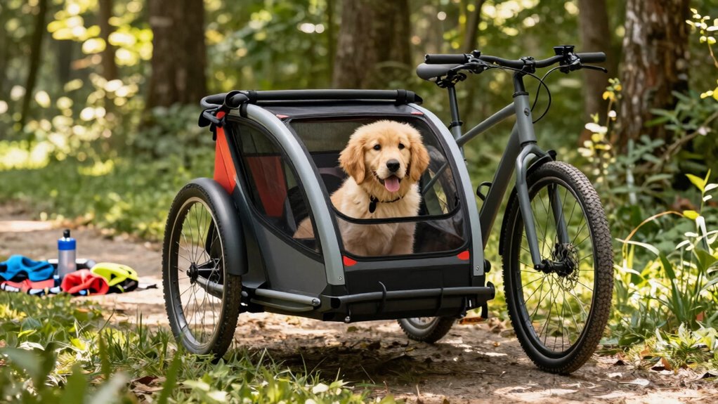 dog bike trailer training