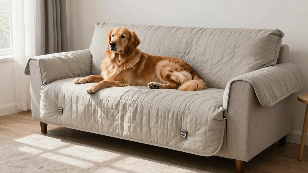 dog couch cover setup
