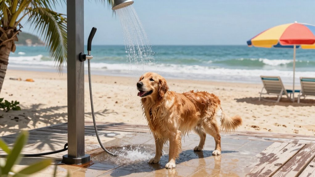 dog friendly outdoor shower