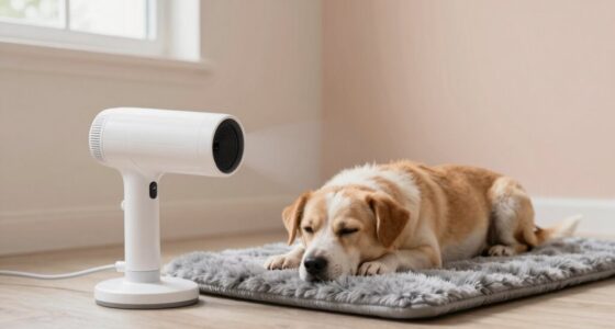 gentle quiet dog drying