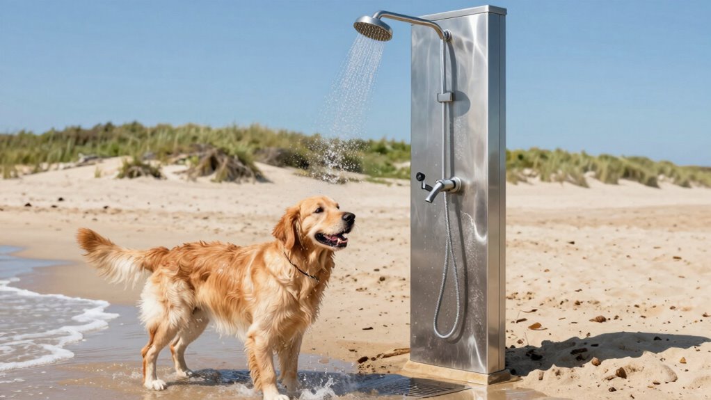 outdoor dog bathing station