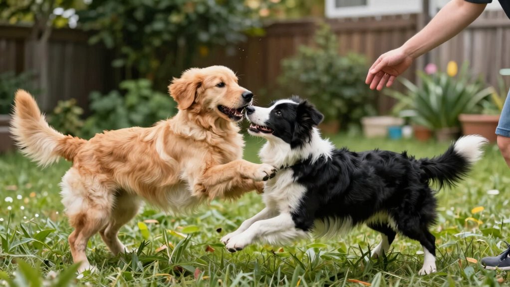 politely interrupt dog play