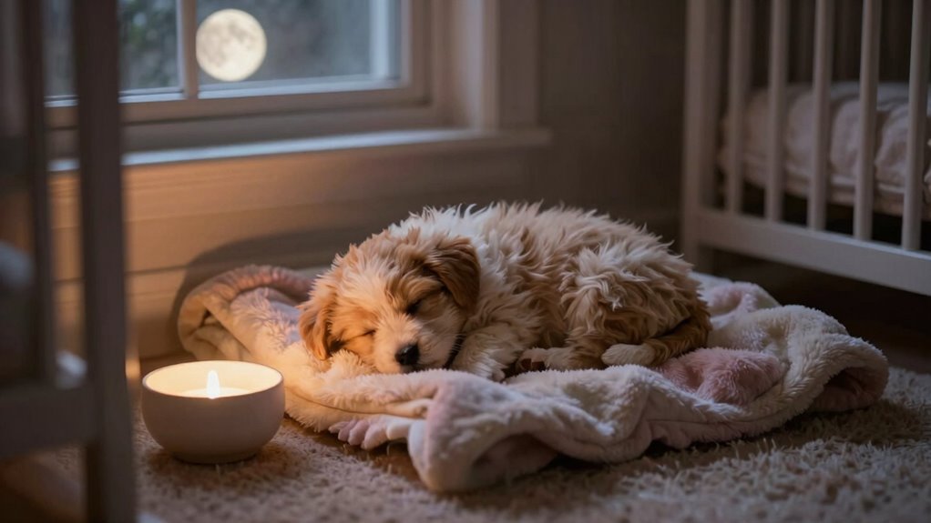 puppy sleep training progress