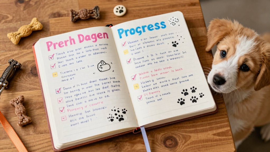 tracking puppy training progress
