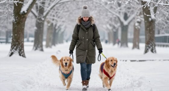 winter dog walking safety