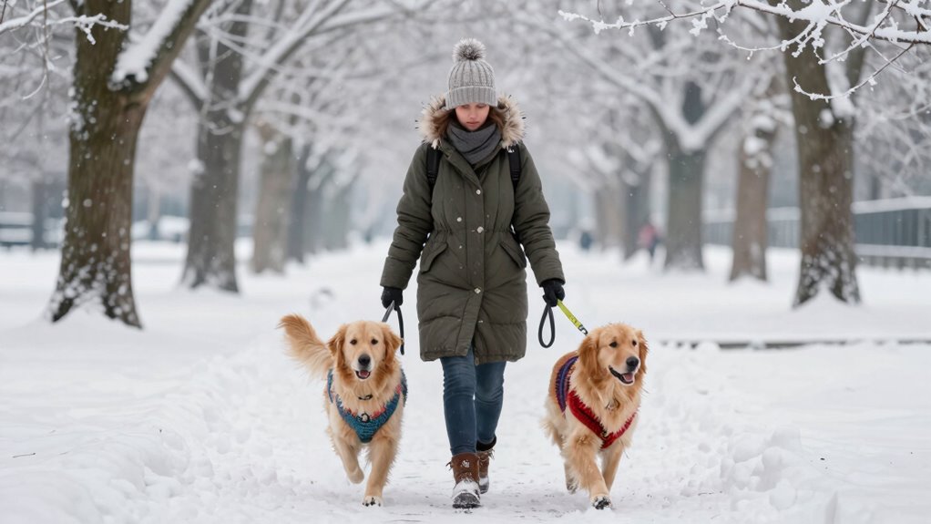 winter dog walking safety