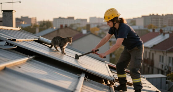 Kyiv Rescuers Remove Roof To Save Cat From Ventilation Pipe