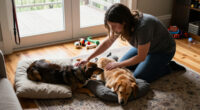 Pet Sitter Thinks Two Dogs Are Exhausted Until She Turns To Head Home